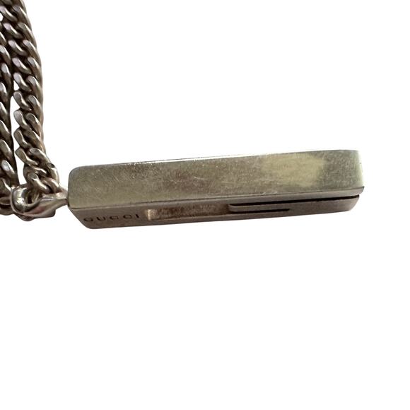 Gucci G Bar Logo Necklace w Box, Dust Bag and Documents - Picture 6 of 11